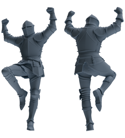 MRY-SFW SSTR090 Miniatures Soldier Model Kit Medieval Knight Six-Person Celebration Group