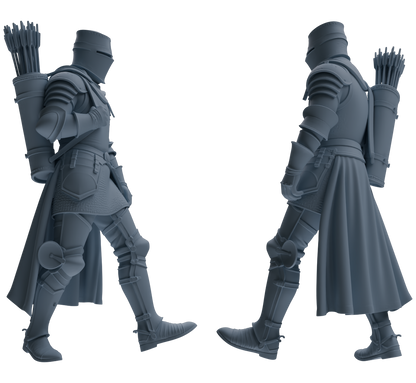 MRY-SFW SSTR084 Miniatures Soldier Model Kit Medieval Knight Five-Person Supply Carrying Group