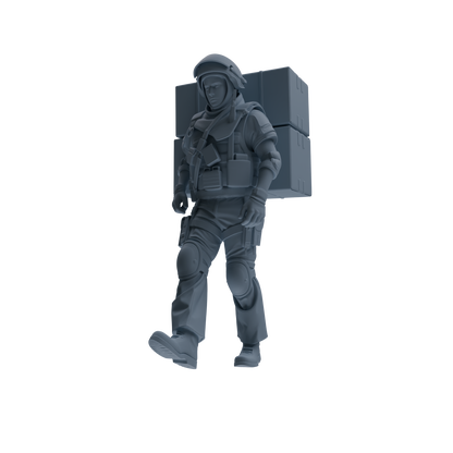 MRY-SFW SSTR314 Modern Counter-Terrorism SWAT Shield Bearer Logistics Four-Person Group
