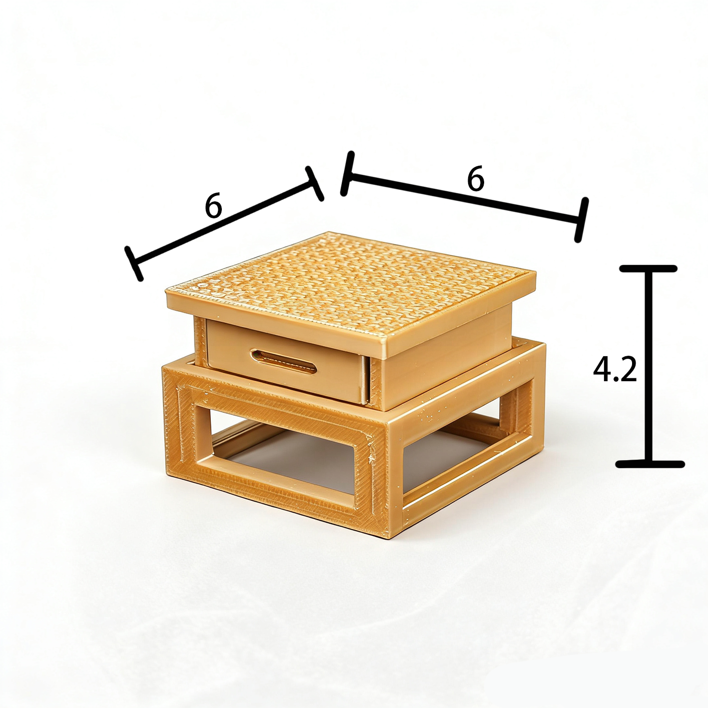 RHF12226 Ancient-Style Chess Table 3D Printing DIY Miniature Scenes Dollhouse Creative Ornaments Desktop Scenes Mini Models BJD & OB Dolls Ancient-Style Chess Table