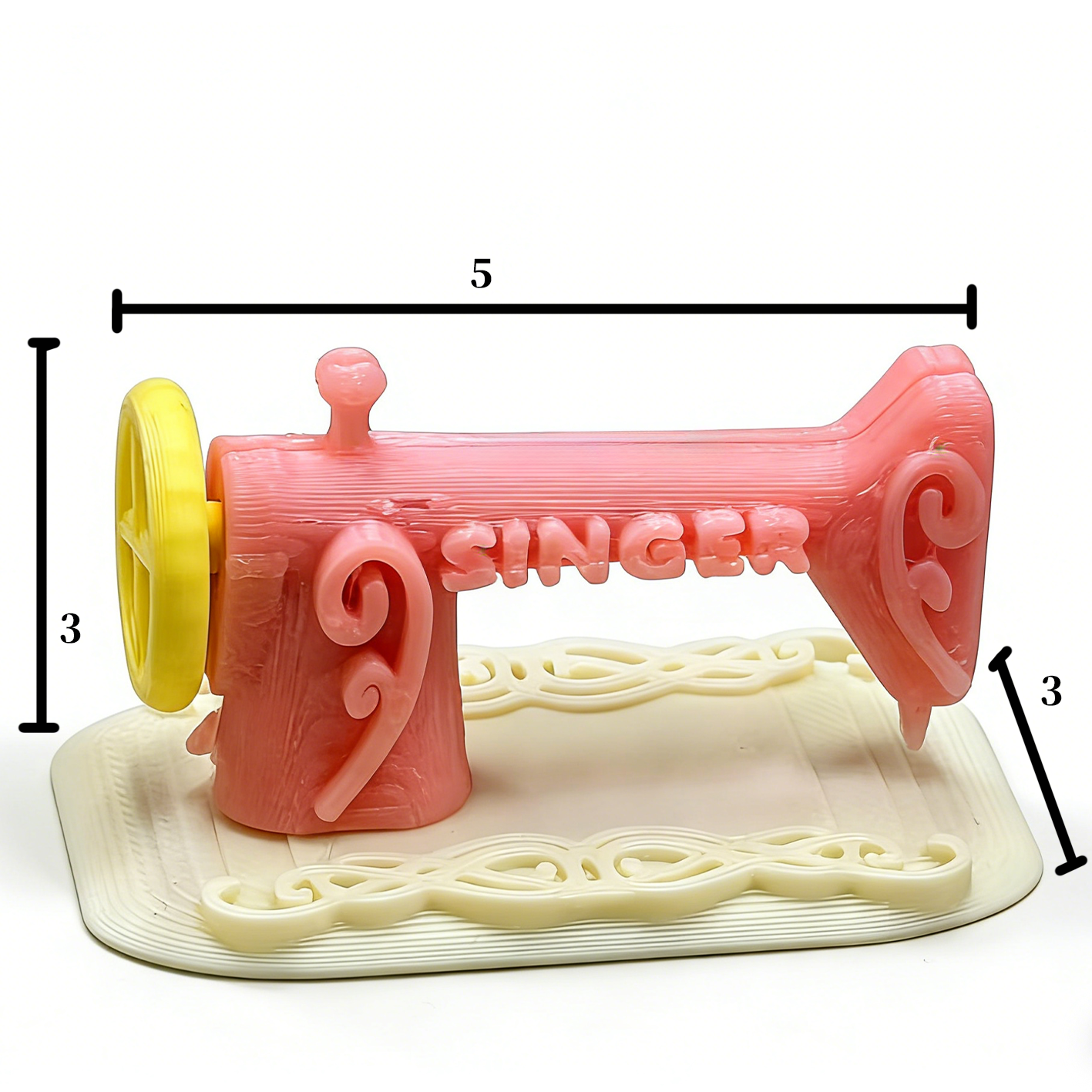 RHF299 Sewing Machine Ornament Retro SINGER Dreamy Mini Sewing Machine Ornament Miniature Scene Model Dollhouse Accessory