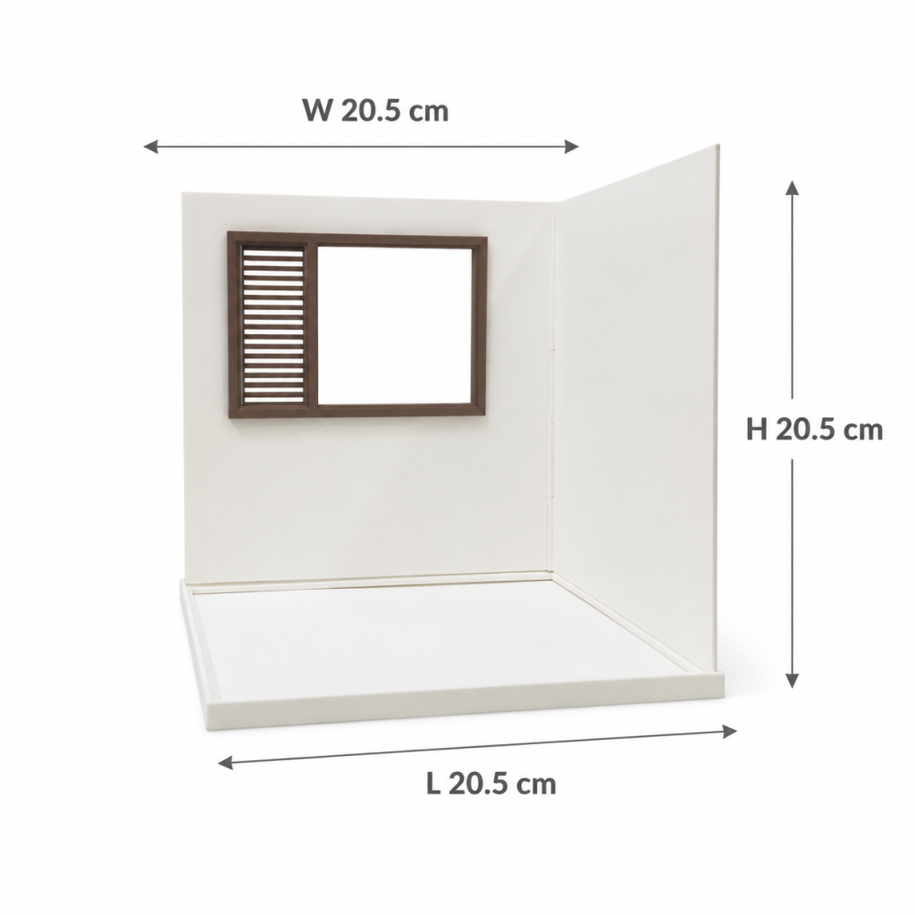 RHF0548 Miniature dollhouse with louvered windows in the room Desktop Decoration Miniature Dollhouse Background Simple Dollhouse Mini Doll Storage House