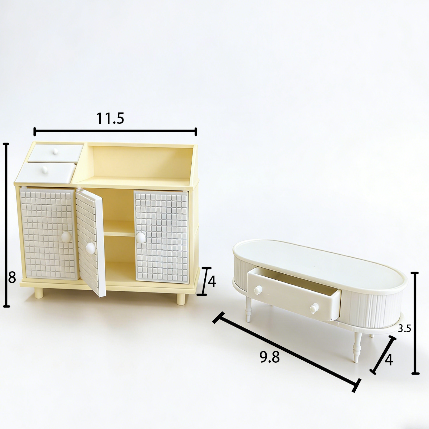 RHF240 Tea Cabinet Coffee Table 3D printing DIY miniature scenes dollhouses creative ornaments desktop scenes and miniature models for BJD and OB dolls tea cabinet coffee table