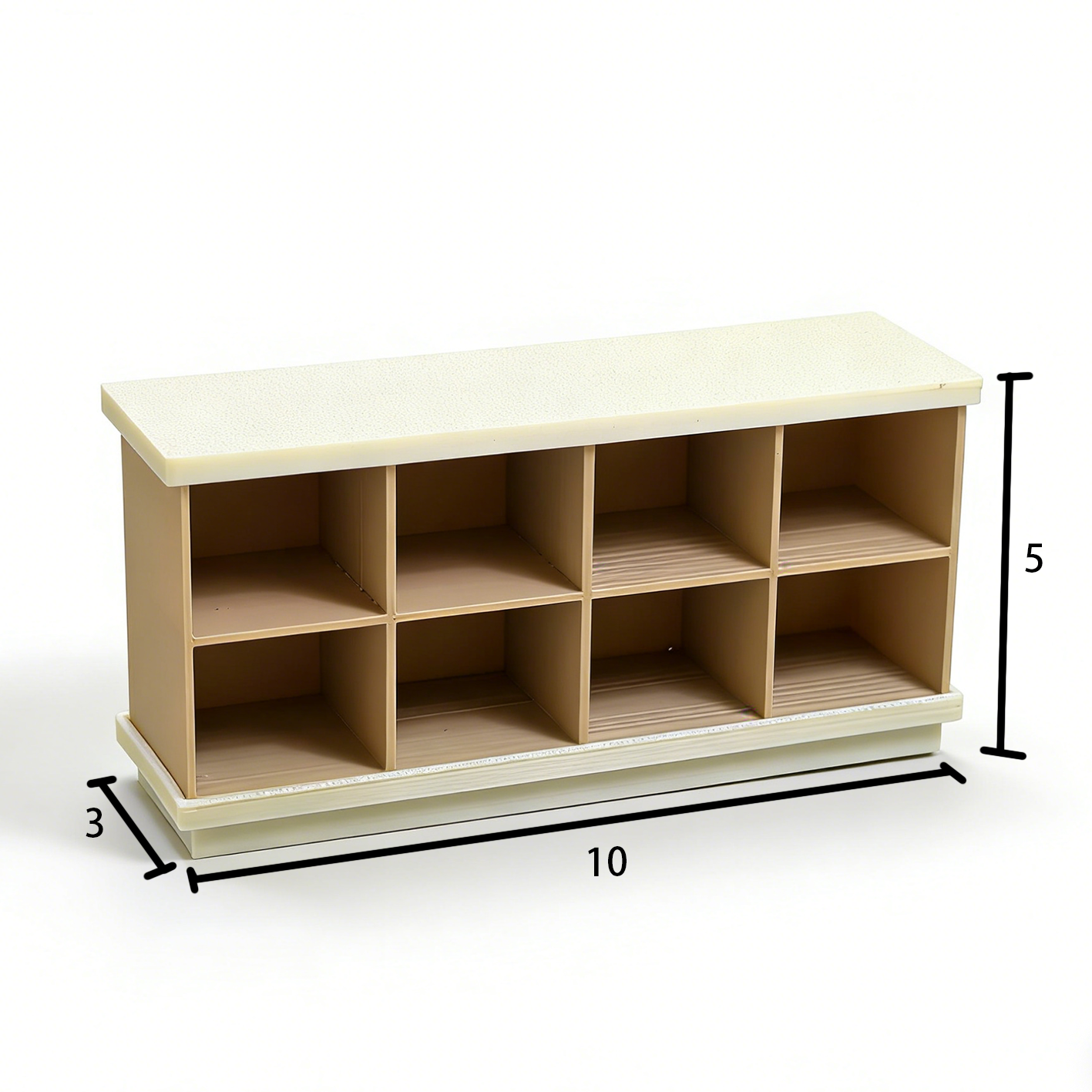 RHF270 Jam Display Cabinet Double-layer eight-grid jam display cabinet, food toy accessories, dollhouse furniture accessories
