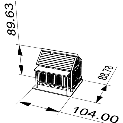 RHF286 Vintage American Countryside Style Miniature House Vintage American Countryside Style Miniature House Carved Building with Porch