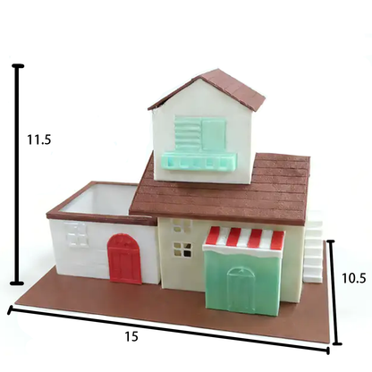 RHF266 Dollhouse Creative House Desktop Decoration Mini Figure Storage Box DIY Craft Exhibition Stand Organizer for Mini Figure World