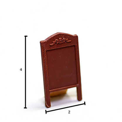 RHF325 Vertical Small Chalkboard Vintage Carved Vertical Small Chalkboard, Miniature Scene Model Ornament