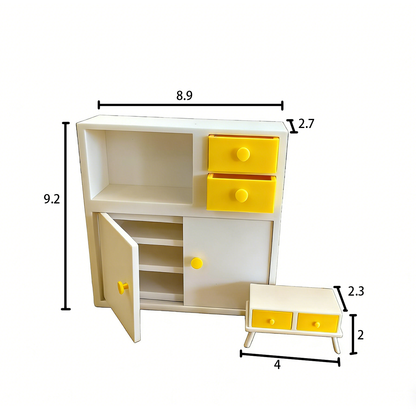 RHF243 Cabinet 3D printing DIY miniature scenes dollhouses creative ornaments desktop scenes and miniature models for BJD and OB dolls cabinet