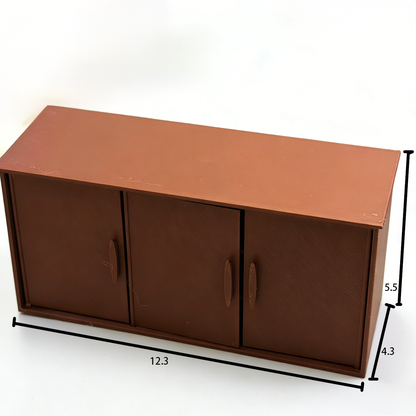 RHF274 3-Door Storage Cabinet Three-Door Storage  Cabinet Food Toy Accessories Dollhouse Furniture AccessoriesShop Scene Props