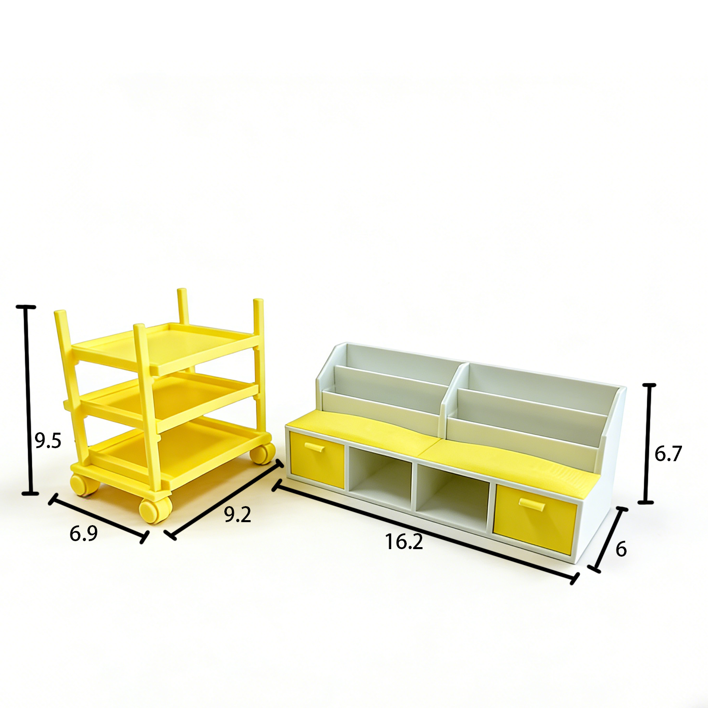 RHF12247 Movable Storage Shelf  Exhibition Sofa 3D Printed Modern Miniature Furniture Movable Storage Shelf & Exhibition Sofa Model