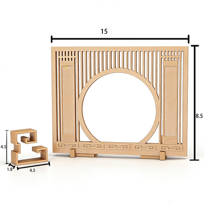 RHF12227 Ancient-Style Calligraphy Hanging Screen & Shelf 3D Printing DIY Miniature Scenes Dollhouse Creative Ornaments Desktop Scenes Mini Models BJD & OB Dolls Ancient-Style Calligraphy Hanging Screen & Shelf