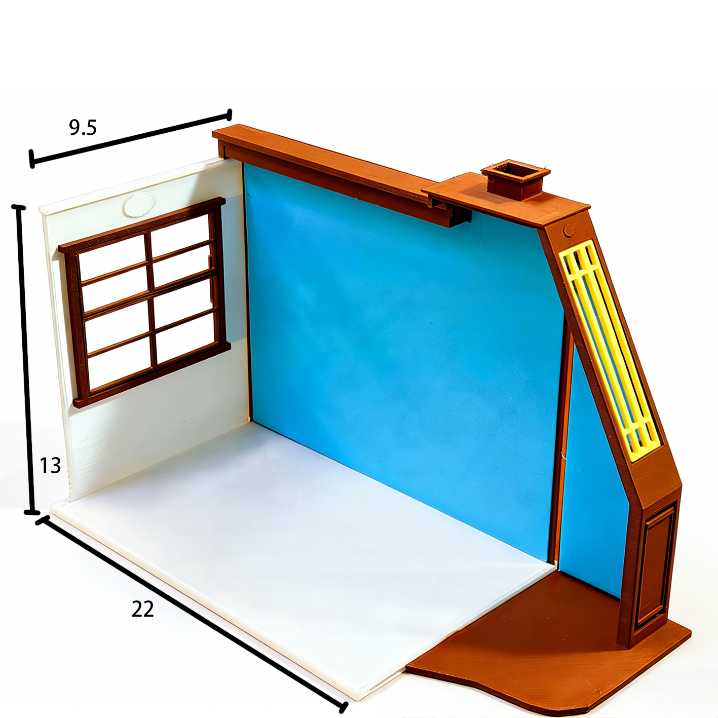 RHF280 Slanted-Roof Shop Base Slanted Roof Shop Scene BaseFood Toy Accessories Dollhouse AccessoriesShop Scene Props, Miniature Scene Model