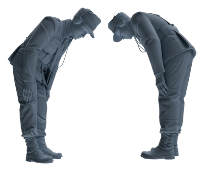 MRY-SFW LYGR652 WWII Mine Soldier Six-Person Cursing Group