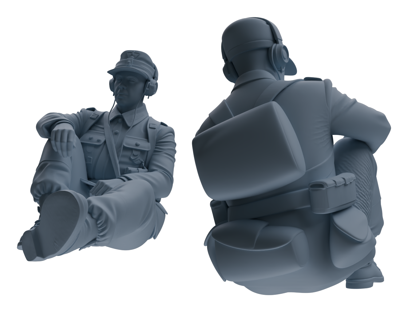 MRY-SFW LYGR649 WWII Mine Soldier Six-Person Rest Group
