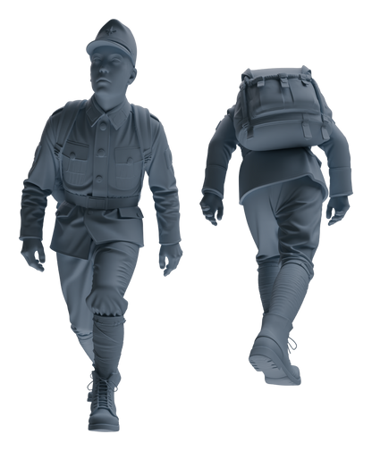 MRY-SFW LYGR639 WWII Japanese Army Five-Person Carrying Group