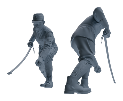 MRY-SFW LYGR611 Historical WWII Japanese Army Six-Person Construction Site Work Group