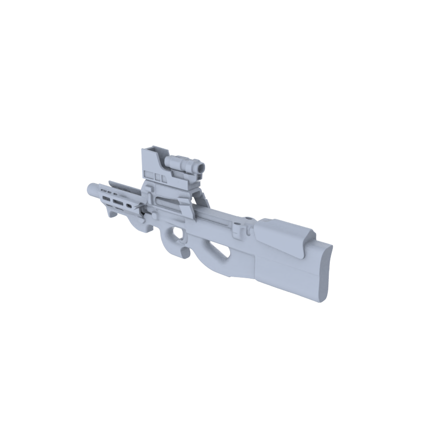 MRY-SFW LYGS004 Modern Battlefield Scale Model - SMG/Shotgun White Model 6-Man Set