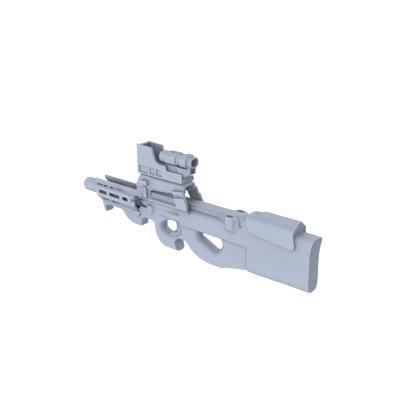MRY-SFW LYGS004 Modern Battlefield Scale Model - SMG/Shotgun White Model 6-Man Set