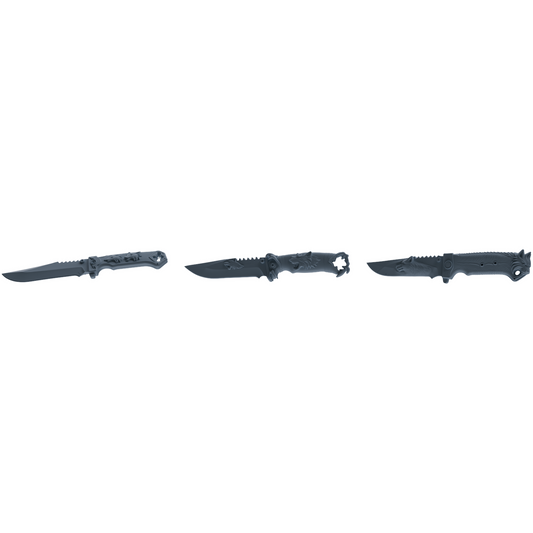 MRY-SFW LYGS392 Wolf Head Shaped Knife Weapon Modern Model 3 pcs