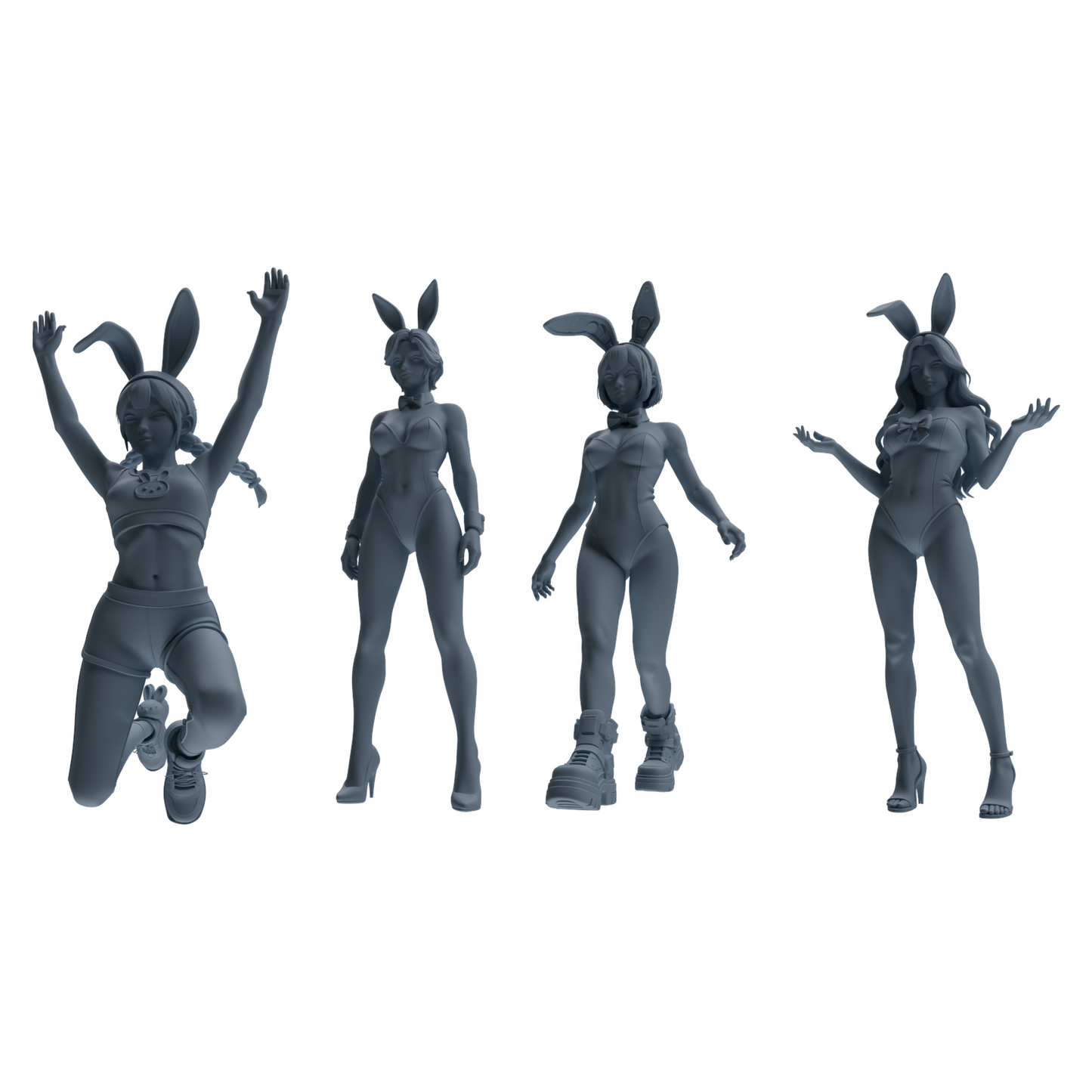 MRY-SFW LYTR888 Trendy Bunny Girl Modern Model 4 pcs