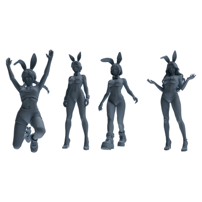MRY-SFW LYTR888 Trendy Bunny Girl Modern Model 4 pcs