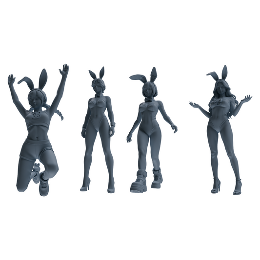 MRY-SFW LYTR888 Trendy Bunny Girl Modern Model 4 pcs