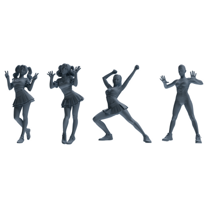 MRY-SFW LYTR866 Vibrant Cheerleader Character Modern Model 4 pcs