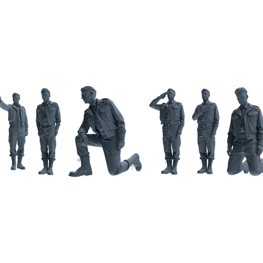 MRY-SFW LYGR596 Historical WWII U.S. Army Six-Person Command Group