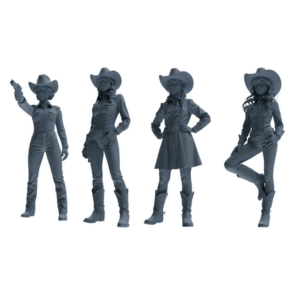 MRY-SFW LYTR892 Multi-style Cowgirl Modern Model 4 pcs