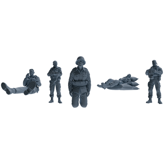 MRY-SFW SSTR208 Miniatures Soldier Model Kit Multi-Scenario  – LCD 3D printed resin model kit, image 1