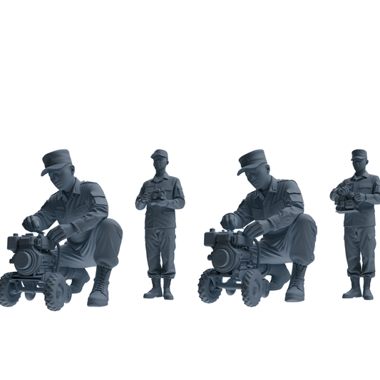 MRY-SFW SSTR242 Modern Army Logistics Maintenance Four-Perso – LCD 3D printed resin model kit, image 1