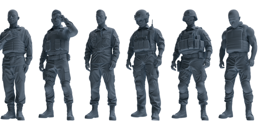MRY-SFW SSTR032 Miniatures Soldier Model Kit 1993 Mogadishu  – LCD 3D printed resin model kit, image 1