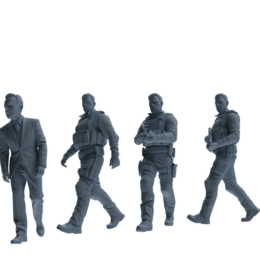MRY-SFW SSTR128 Miniatures Soldier Model Kit Boston Attack M – LCD 3D printed resin model kit, image 1