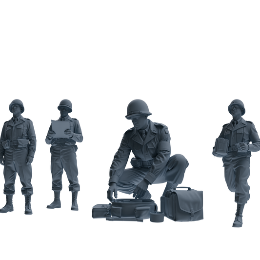 MRY-SFW SSTR230 WWII U.S. Medic Four-Person Group – LCD 3D printed resin model kit, image 1