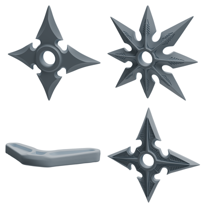 MRY-SFW LYGS439 Multi-angle Pattern Shuriken Weapon Modern Model 4 pcs