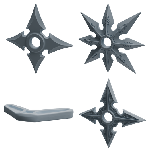 MRY-SFW LYGS439 Multi-angle Pattern Shuriken Weapon Modern Model 4 pcs