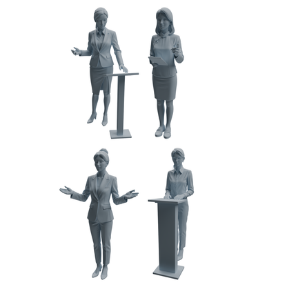MRY-SFW LYTR961 Podium Teaching Teacher Character Modern Model 4 pcs