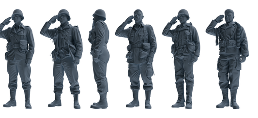 MRY-SFW SSTR069 Miniatures Soldier Model Kit Saving Ryan in  – LCD 3D printed resin model kit, image 1