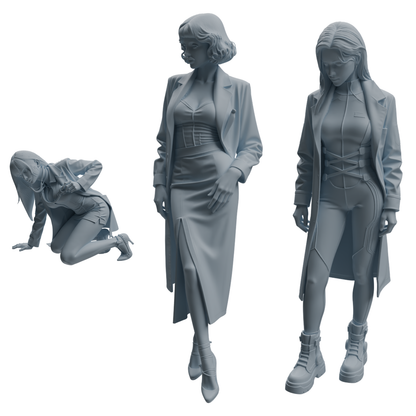 MRY-SFW LYTR1005 Female Doctor in Different Poses Character Modern Model 3 pcs