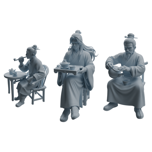MRY-SFW LYTR978 Ancient Tea Ceremony Character Modern Model 3 pcs