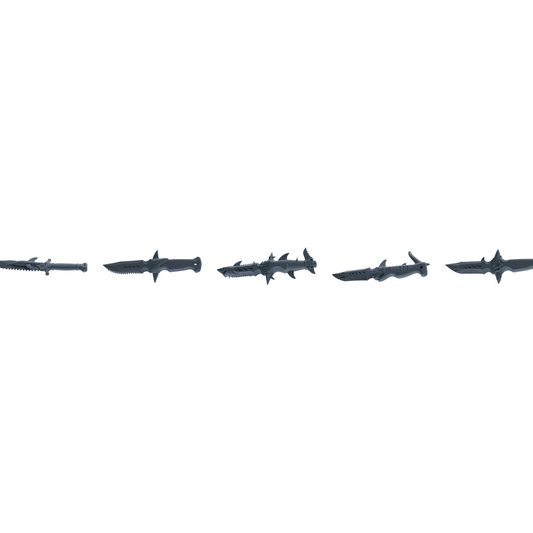 MRY-SFW LYGS394 Shark Shaped Knife Weapon Modern Model 5 pcs
