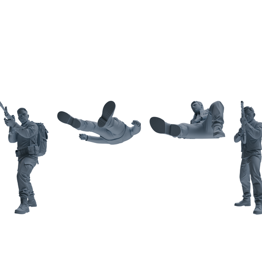 MRY-SFW SSTR141 Miniatures Soldier Model Kit War of Hyenas M – LCD 3D printed resin model kit, image 1