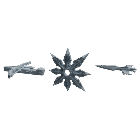 MRY-SFW LYGS454 Dragon Crossbow, Floral Shuriken & Dragon Arrow Modern Model 3 pcs