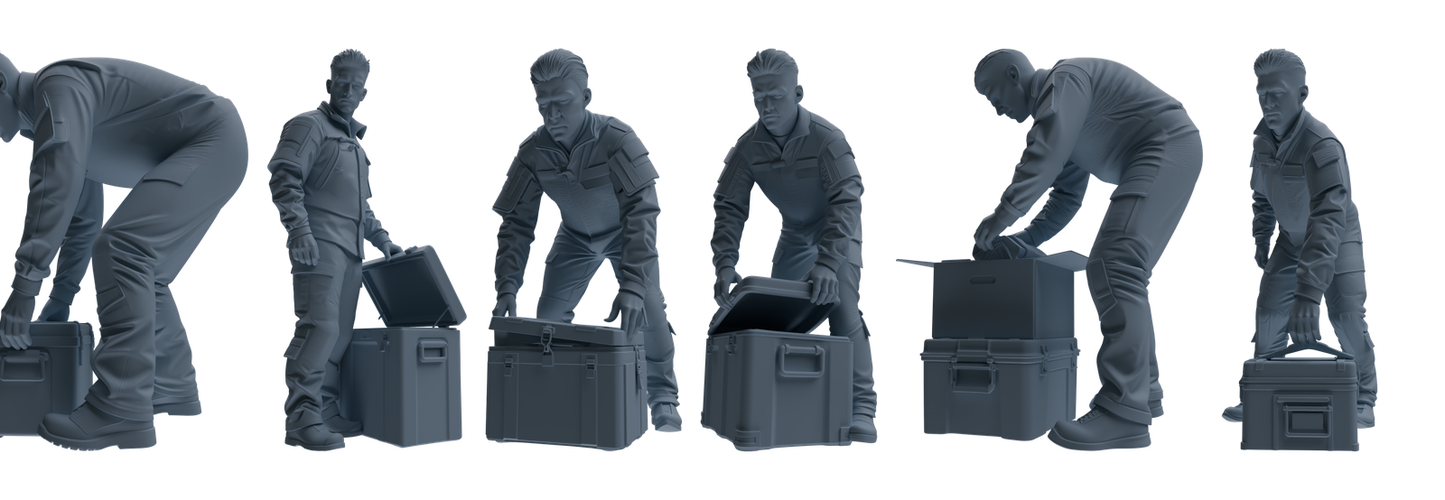 MRY-SFW LYGR699 Modern U.S. Military Six-Person Combat Readiness Group