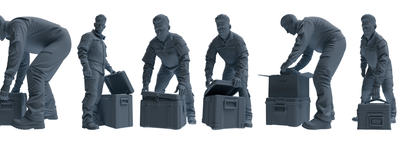 MRY-SFW LYGR699 Modern U.S. Military Six-Person Combat Readiness Group