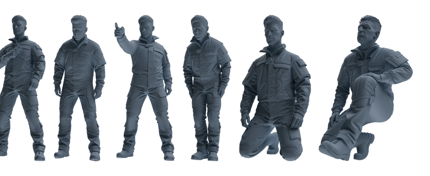 MRY-SFW LYGR698 Modern U.S. Military Six-Person Reprimand Group
