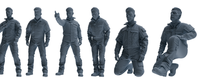 MRY-SFW LYGR698 Modern U.S. Military Six-Person Reprimand Group