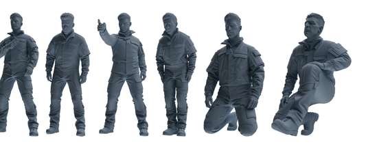 MRY-SFW LYGR698 Modern U.S. Military Six-Person Reprimand Group