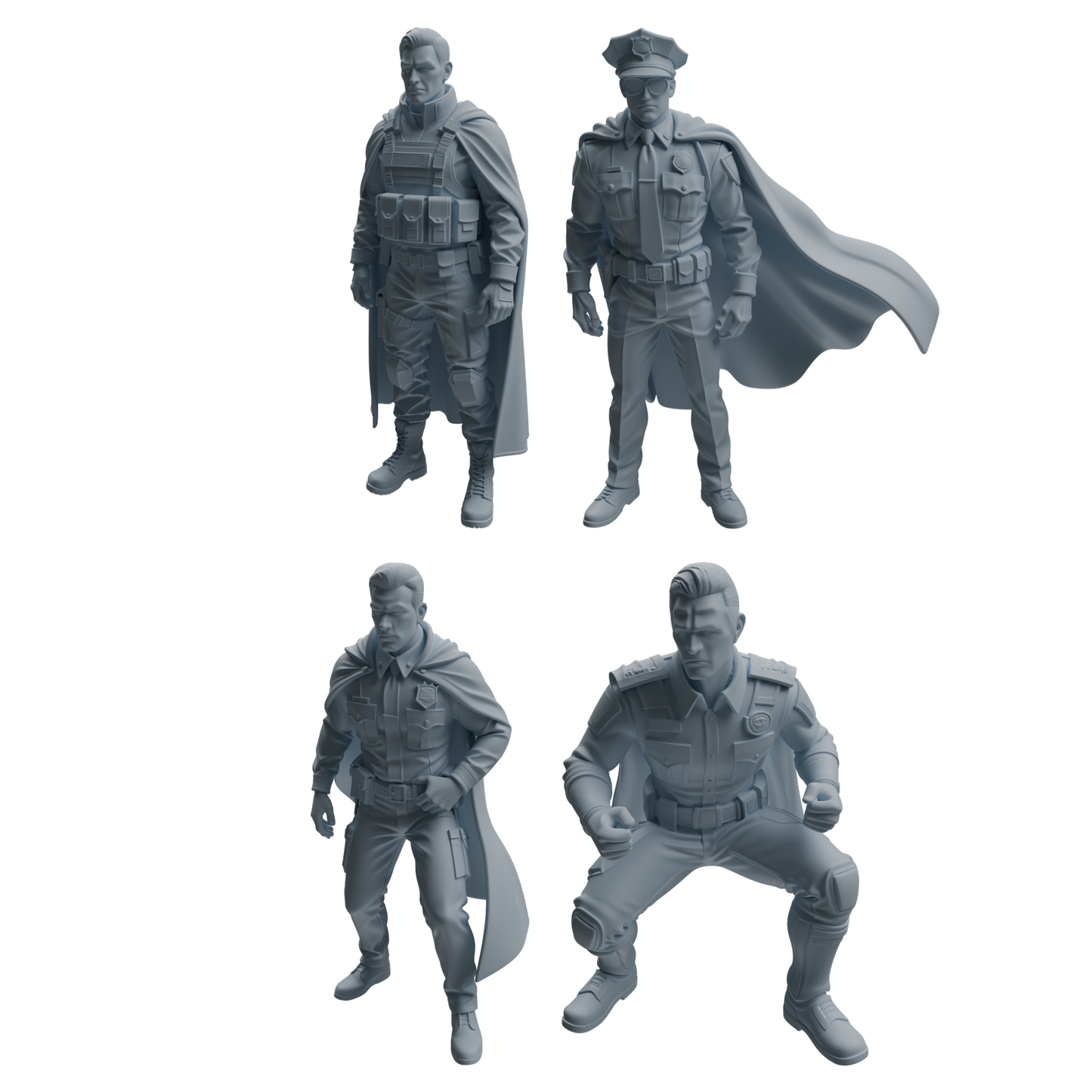 MRY-SFW LYTR951 Tactical Cape Uniform Man Character Modern Model 4 pcs