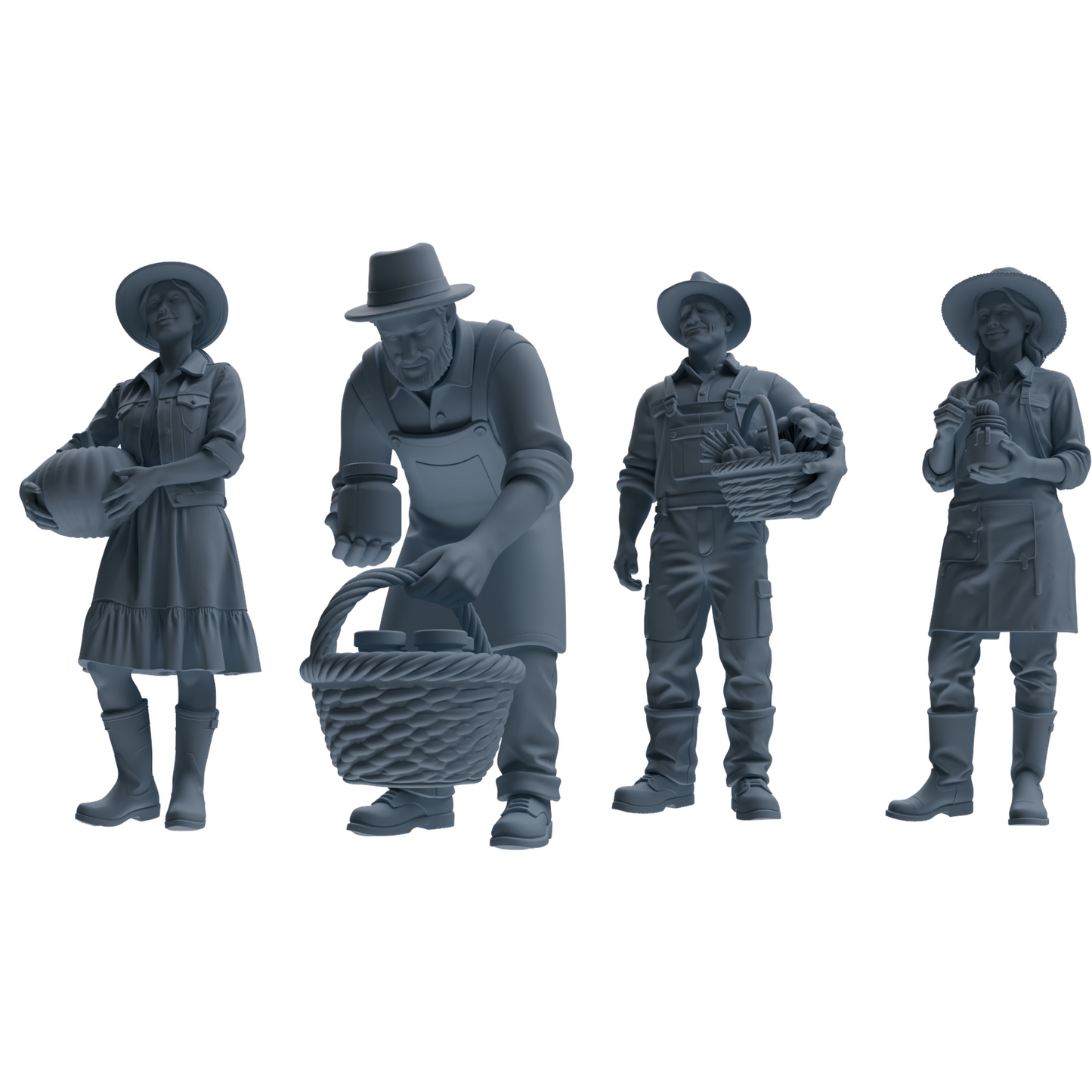 MRY-SFW LYTR908 Farm Harvest Character Modern Model 4 pcs